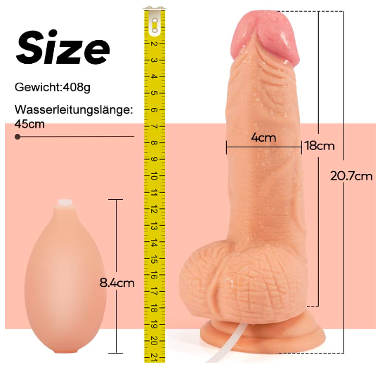 Dương vật giả silicon mềm Lovetoy Soft Ejaculation 8 bắn nước kích thích